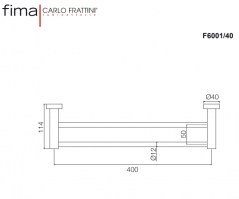 MEDIDAS TOALLERO LAVABO DOBLE 40cm ROTOLA FIMA